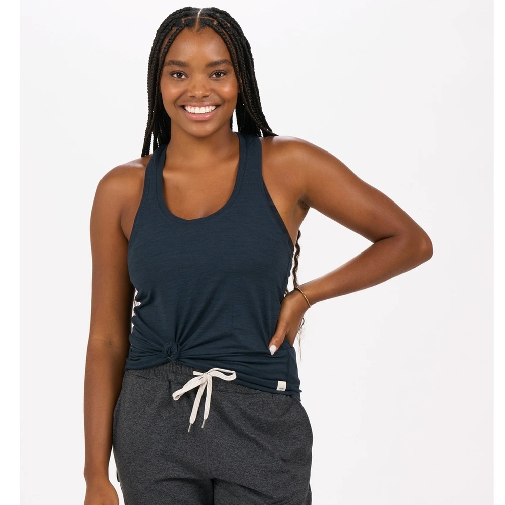 New W Tag Vuori Navy Blue Tank